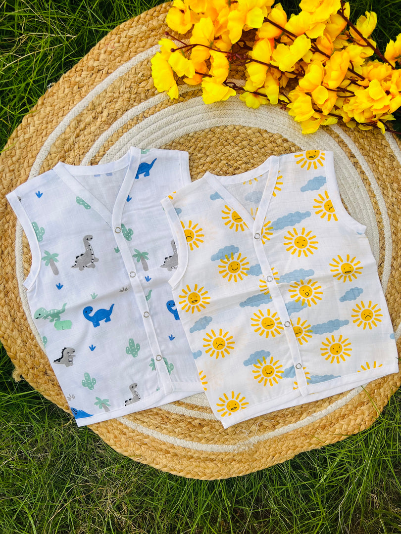 Cotton Muslin Jablas Pack: 6-12M