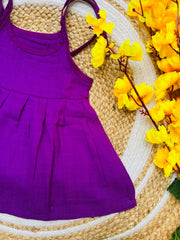 I Purple You - Muslin Frock 6 to 12M