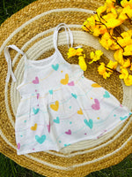 Load image into Gallery viewer, Heart Strings - Muslin Frock 3 to 6M
