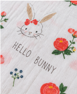 Load image into Gallery viewer, Muslin Baby Swaddle - Bunny Flower