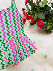 Waves Bloom - Cotton Frock 0 to 6m