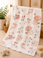 Load image into Gallery viewer, Bunnyboo Garden - Muslin Baby Towel