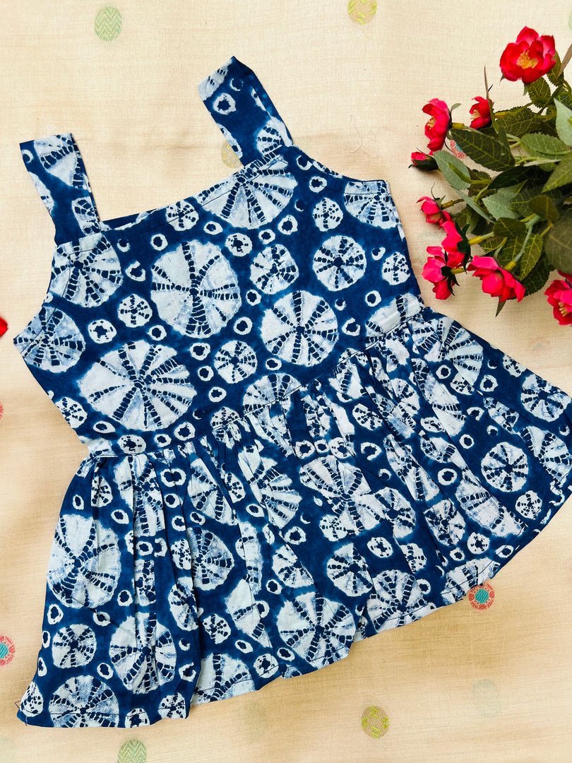 Blue Batik - Cotton Frock 6m to 1 Yr
