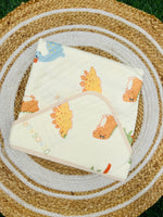 Load image into Gallery viewer, Dino World - Muslin Hooded Baby Blanket