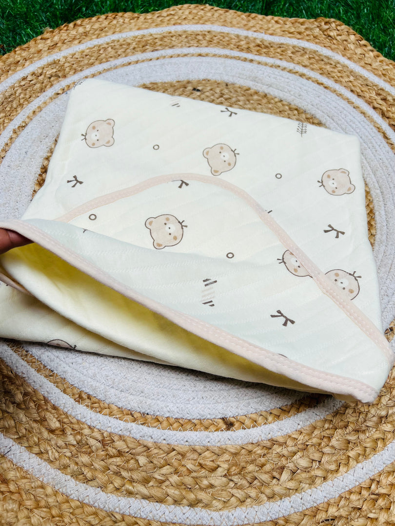 Little Cubs - Muslin Hooded Baby Blanket