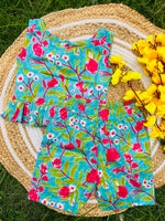 Load image into Gallery viewer, Blue Love - Frill top &amp; Shorts Set 2 - 3yrs

