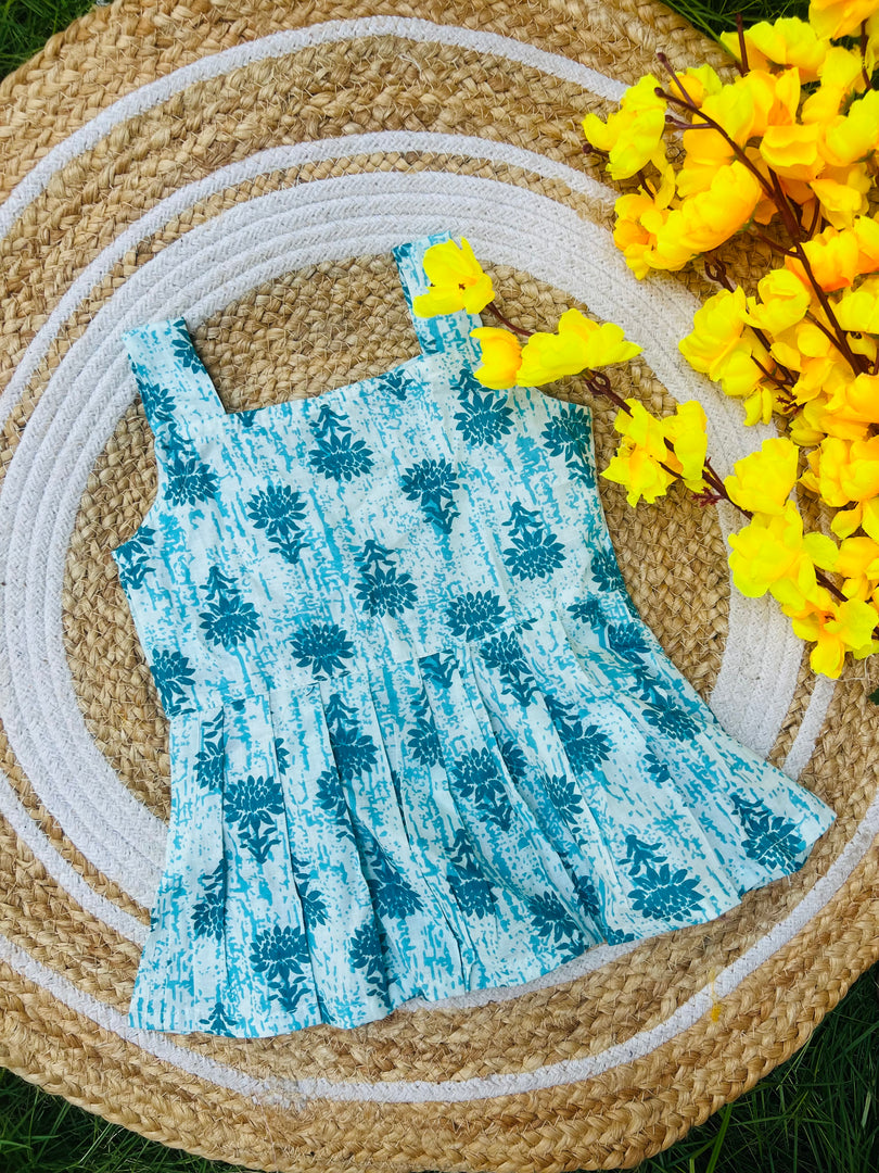 Blue Love - Cotton Frock 0 to 6m