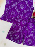 Load image into Gallery viewer, Purple Blossom - Frill top &amp; Shorts Set 1 - 2yrs
