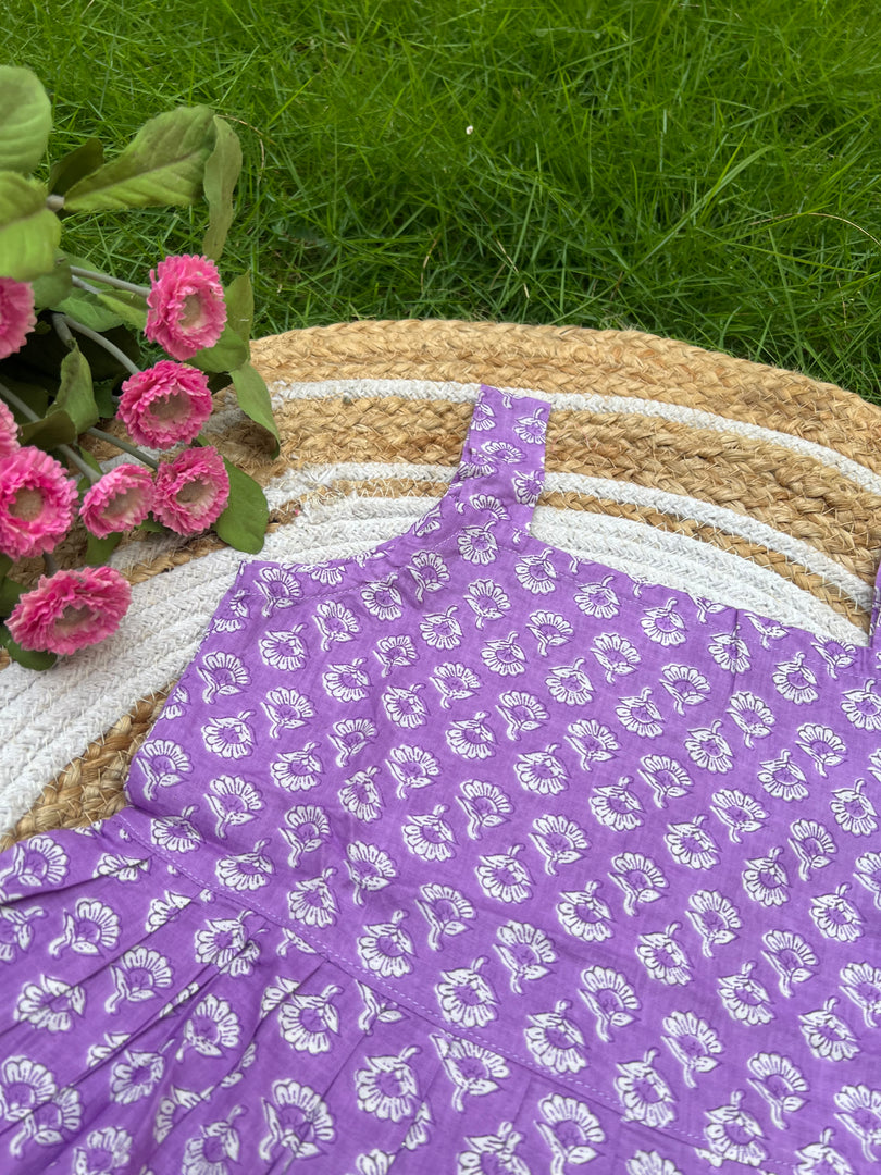 Lavender Bloom - Cotton Frock 4 - 5 yrs