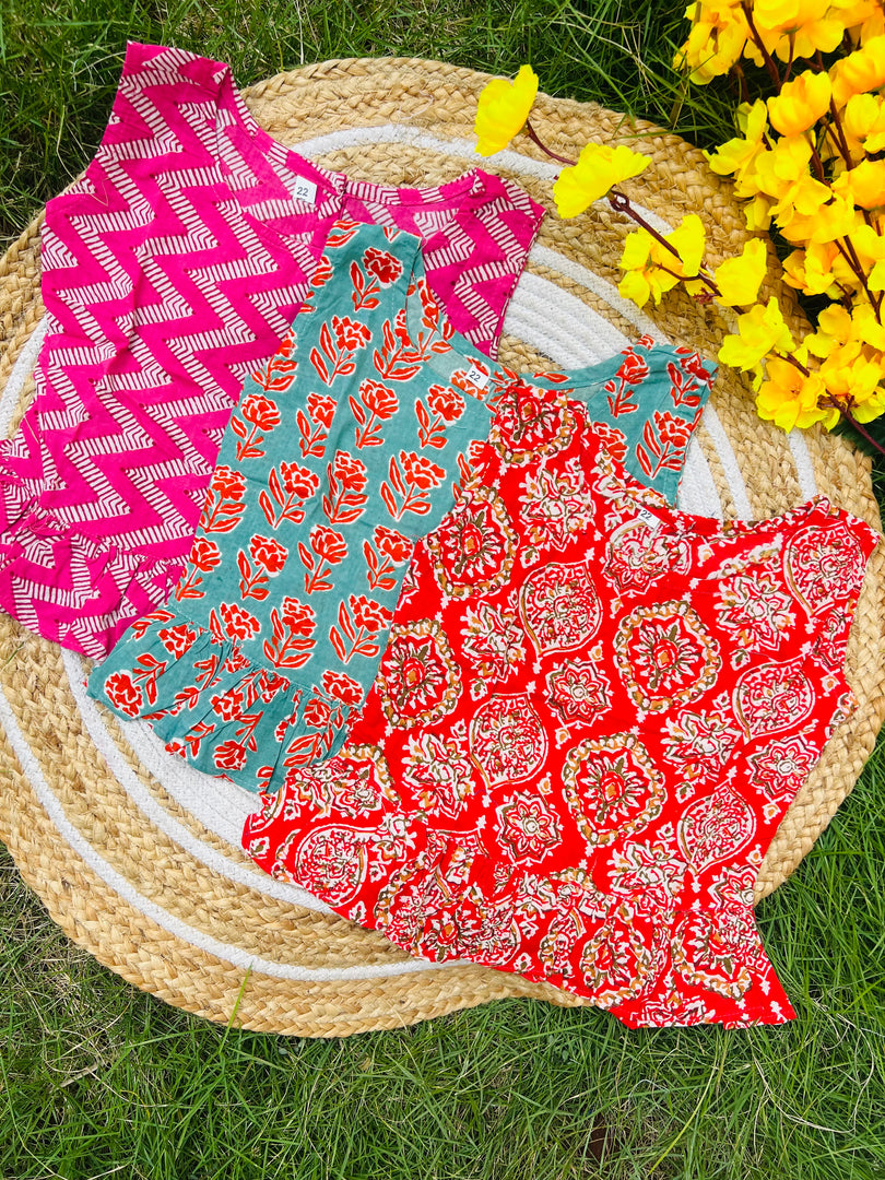 Frill tops Set 3 - 4yrs (pack of 3)