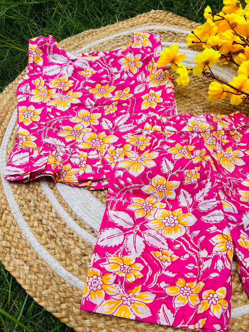 Love Blossom - Frill top & Shorts Set 2 - 3yrs