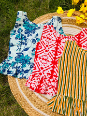 Frill tops 4 - 5yrs (pack of 3)