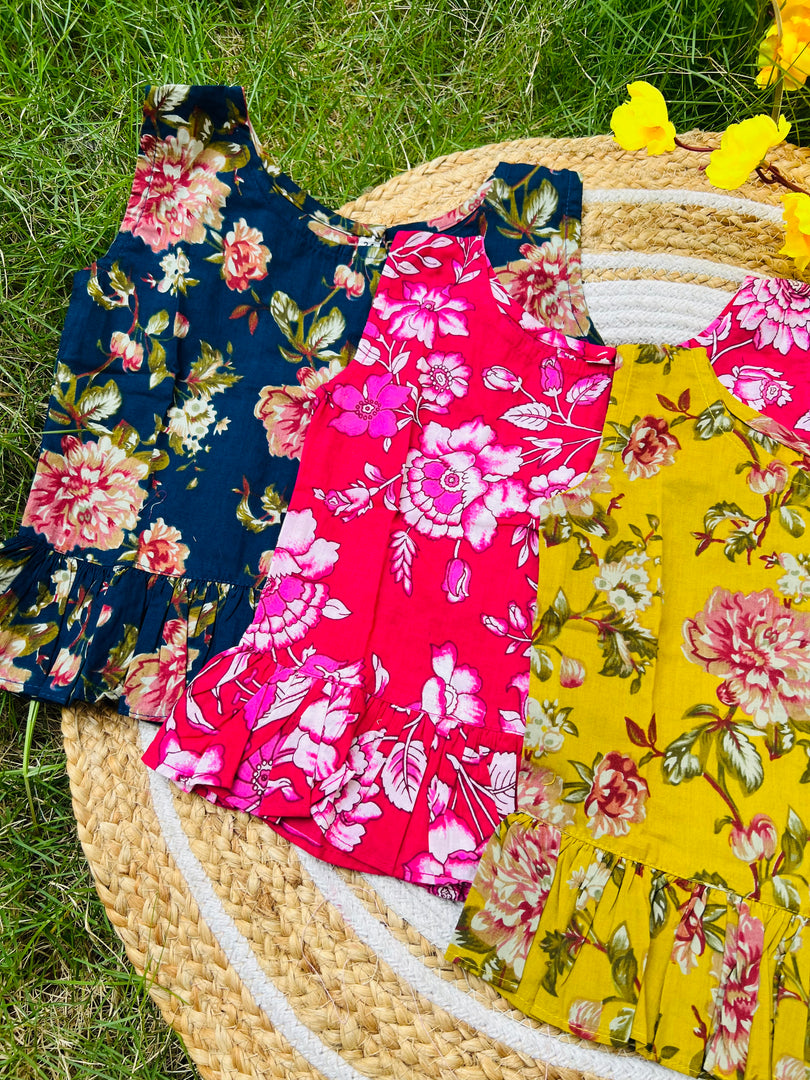 Frill tops 4 - 5yrs (pack of 3)