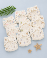Load image into Gallery viewer, 6 Layer Crinkled Muslin Nappies: Pack of 4