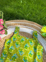 Load image into Gallery viewer, Green Bloom - Cotton Frock  1 - 2 yrs

