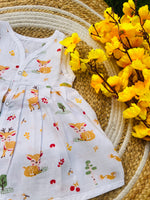 Load image into Gallery viewer, Oh Deer - Muslin Frock 0 to 3M

