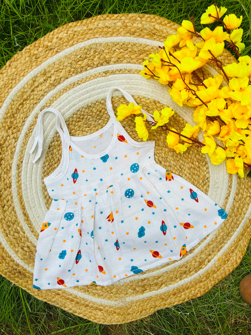 Space Fantacy - Muslin Frock 0 to 6M