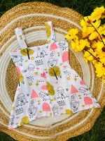 Load image into Gallery viewer, Baa Baa Black Sheep - Muslin Frock 3 to 6M

