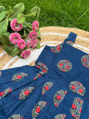 Navy Glow - Cotton Frock 4 - 5 yrs