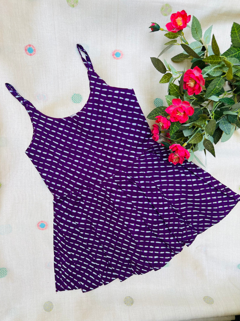 Purple Vibe - Cotton Frock  1 - 2 yrs