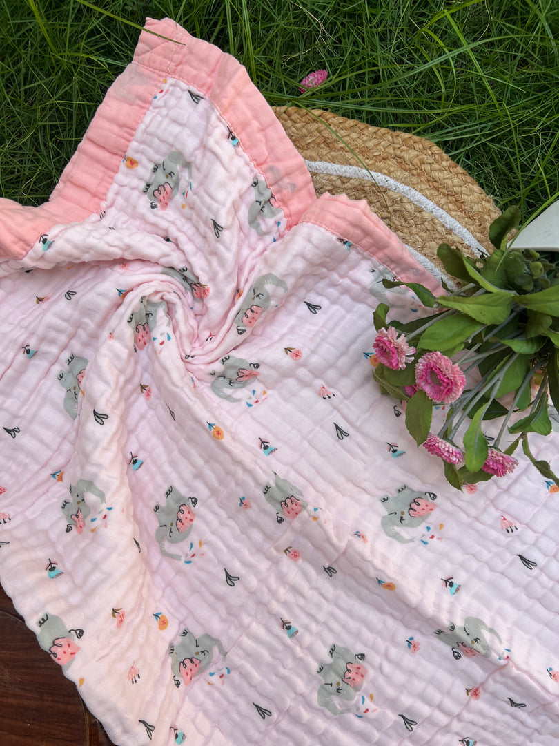 Pink World - Muslin Baby Blanket