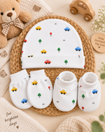 Load image into Gallery viewer, Mittens, Booties &amp; Cap
