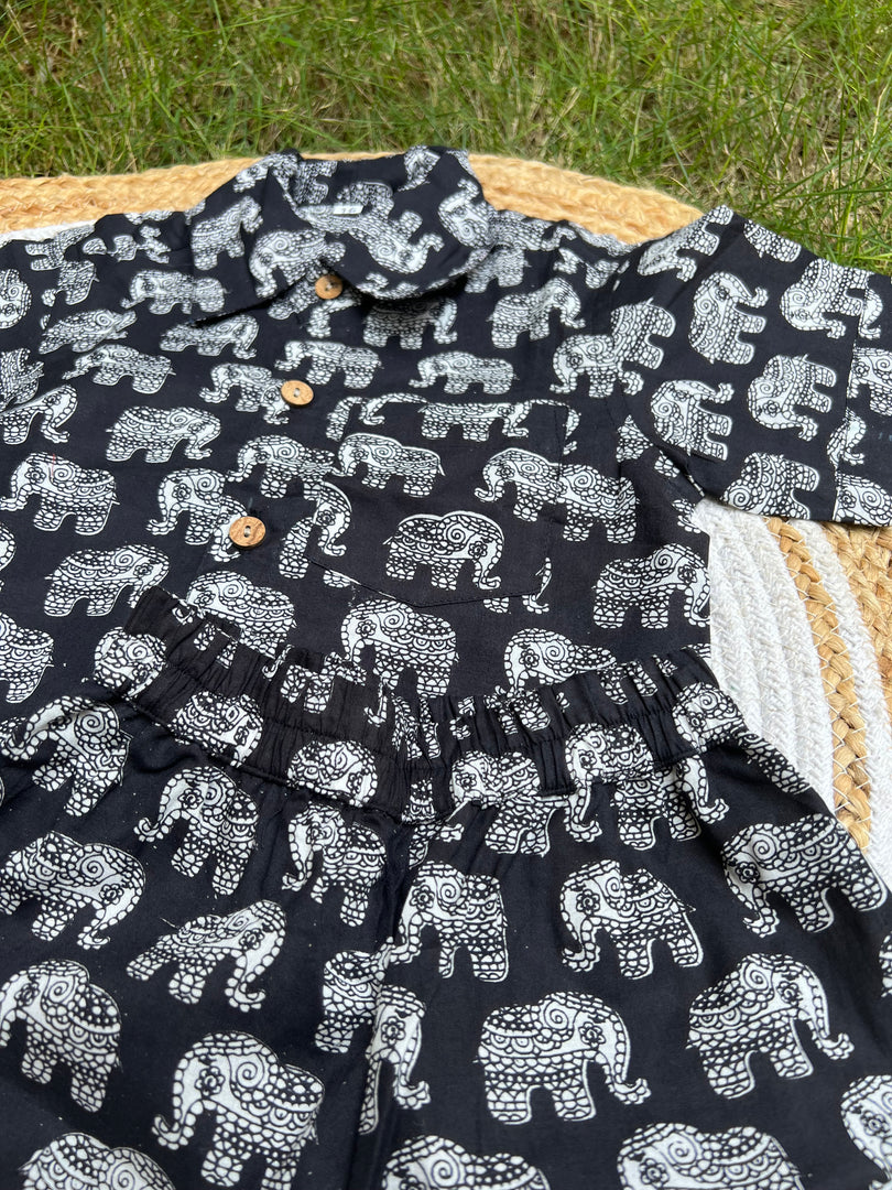 Elephant Ride - Boys Cotton Coord Set 1 -2Y