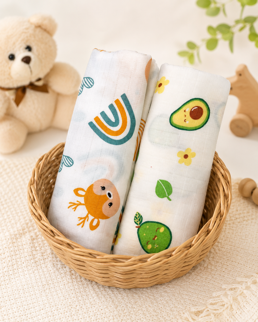Muslin Baby Towels (Pack of 2)