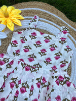 Load image into Gallery viewer, Floral Art - Cotton Frock 3 - 4 yrs
