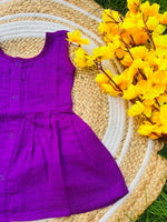Load image into Gallery viewer, I Purple You - Muslin Frock 3 to 6M
