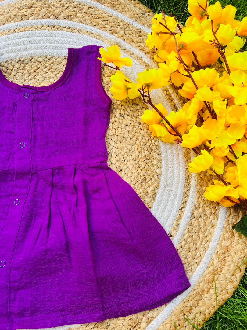 I Purple You - Muslin Frock 3 to 6M