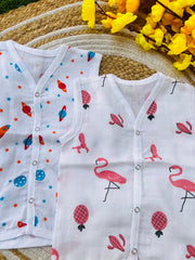 Cotton Muslin Jablas Pack: 6-12M