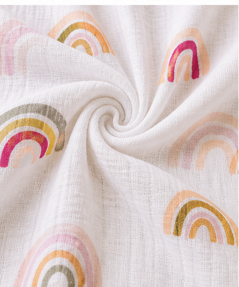 Muslin Baby Swaddle - Rainbow