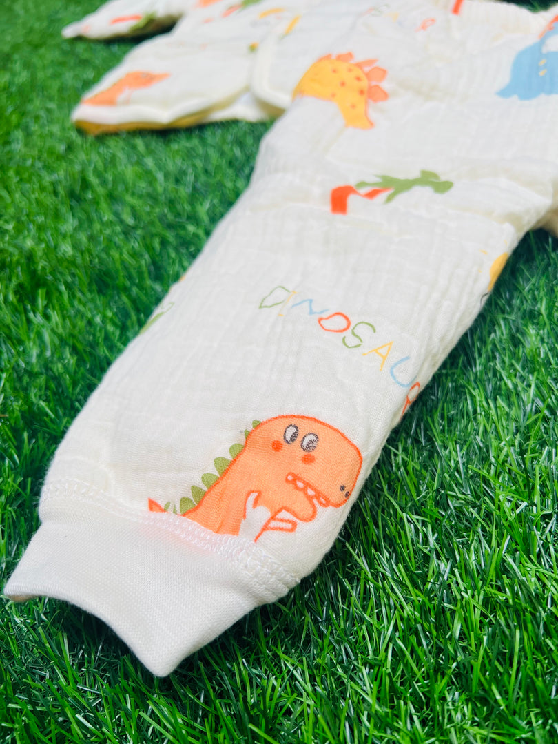 Baby Muslin Padded Winter Suit - Beige