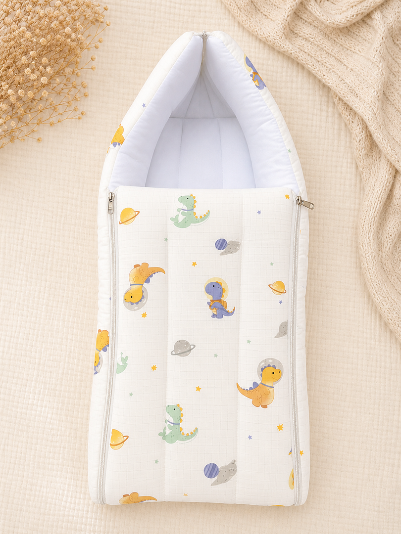 Muslin Carry Bed/Nest - Dino