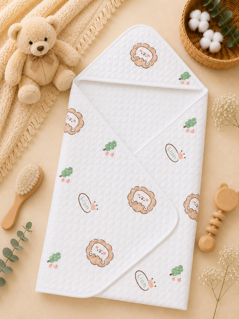 Lion Cub - Cotton Hooded Baby Towel