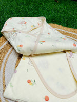 Load image into Gallery viewer, Bunny - Muslin Hooded Baby Blanket