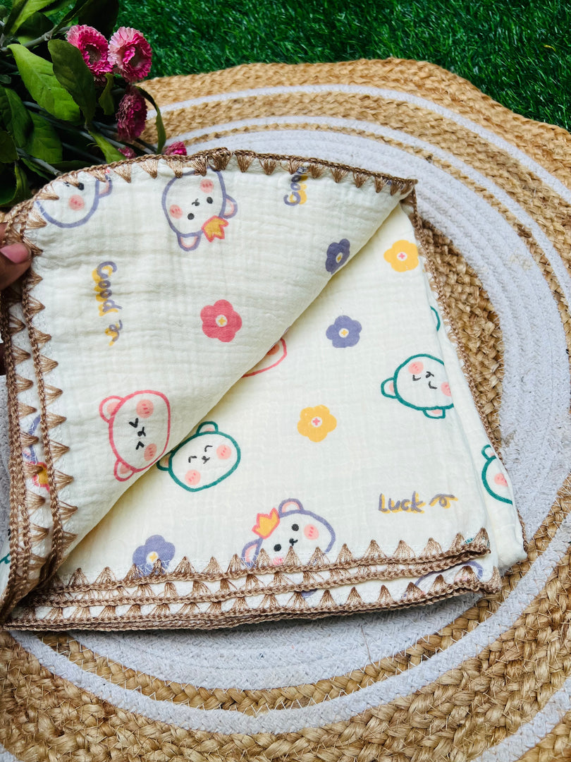 Kitty - Muslin Baby Blanket