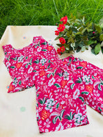 Load image into Gallery viewer, Dark Rose - Frill top &amp; Shorts Set 2 - 3yrs
