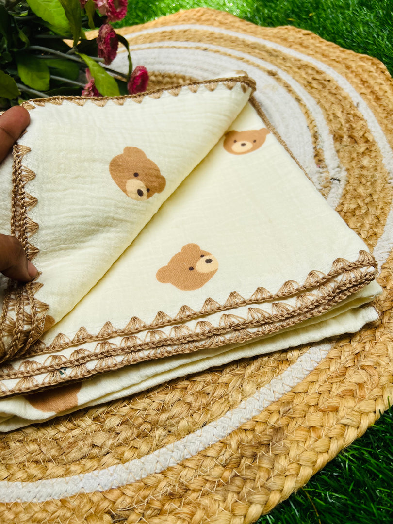 Sunshine Music - Muslin Baby Blanket