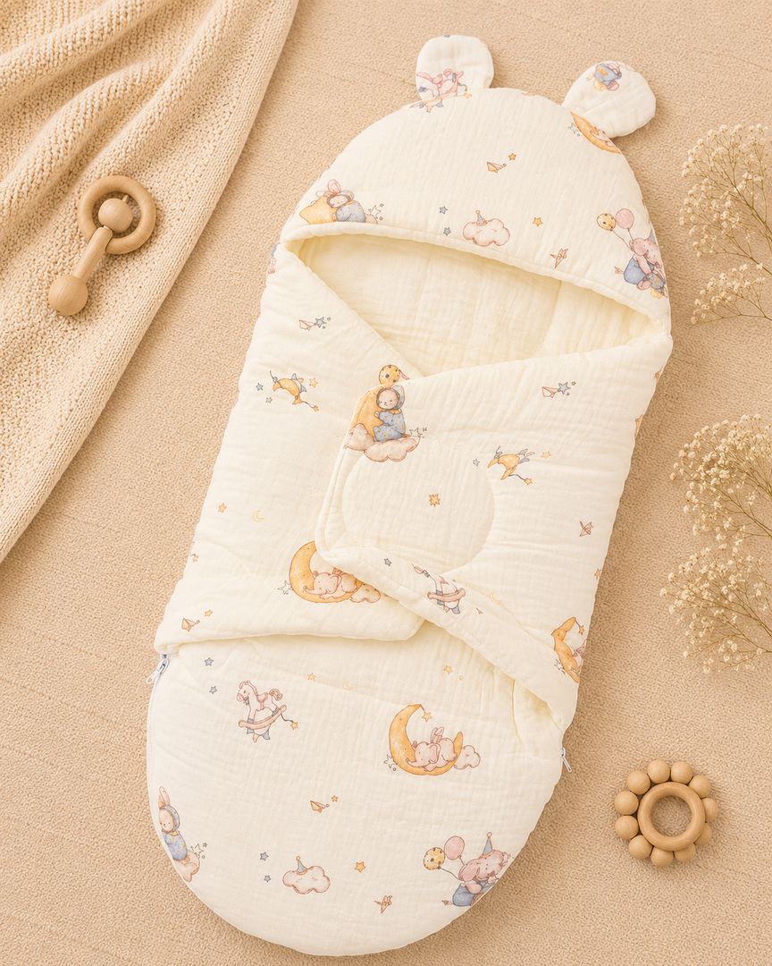 Muslin Sleeping Bag - Cloudy Day