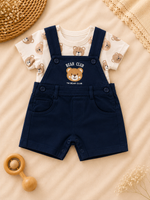 Load image into Gallery viewer, Baby Dungaree Set - Bear Club