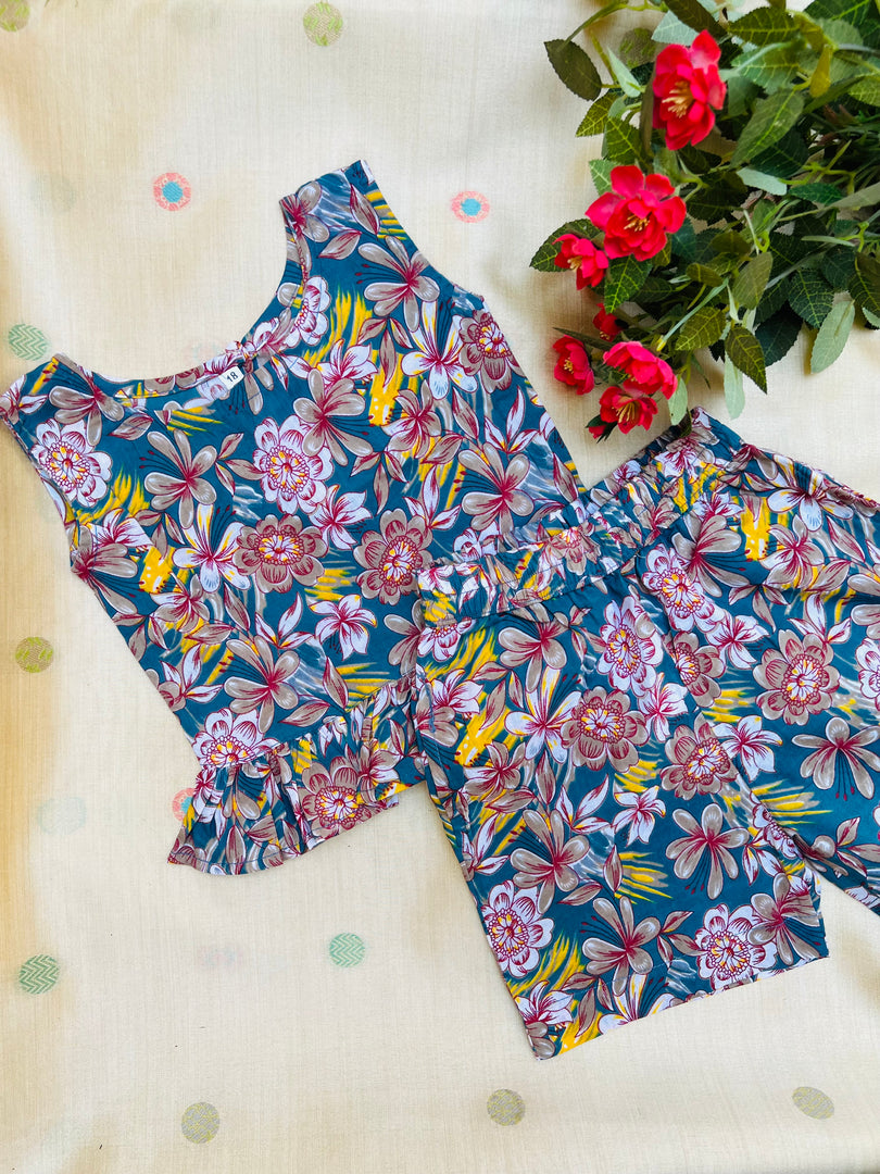 Full Bloom - Frill top & Shorts Set 1 - 2yrs