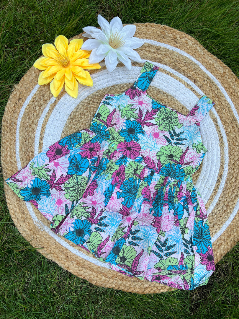 Garden Flush - Cotton Frock 2 - 3 Yrs