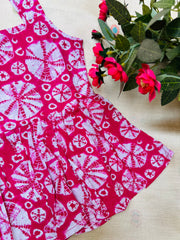 Pink Batik - Cotton Frock 6m to 1 Yr