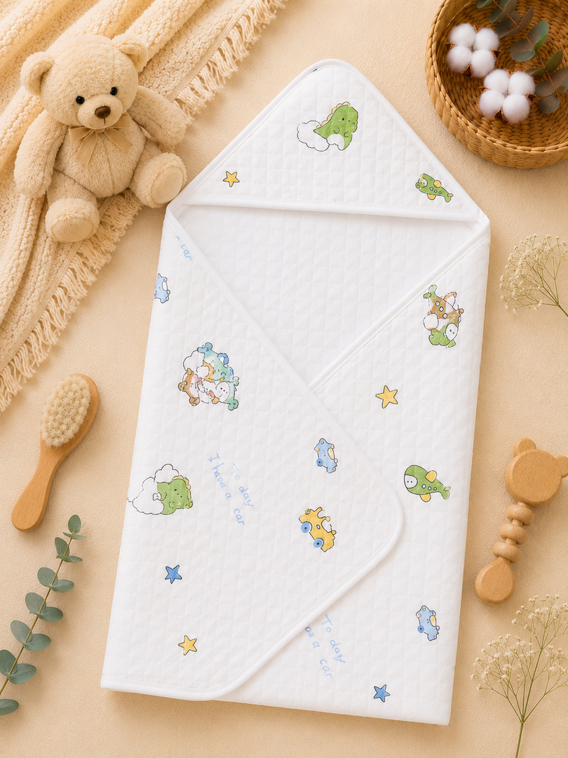 Baby Dino - Cotton Hooded Baby Towel