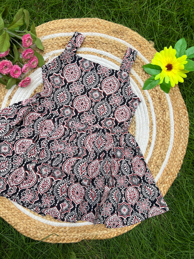 Black Rangoli - Cotton Frock 4 - 5 yrs
