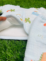 Load image into Gallery viewer, Baby Muslin Padded Winter Suit - Blue
