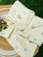 Load image into Gallery viewer, Happy World - Muslin Baby Blanket