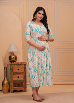 Load image into Gallery viewer, Floral Ember : Maternity Feeding Dress
